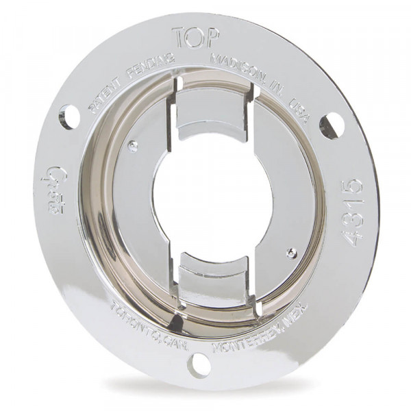 Theft-Resistant Mounting Flange For 2" Round Lights, Chrome