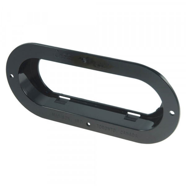 Theft-Resistant Mounting Flange For 6" Oval Lights, Black