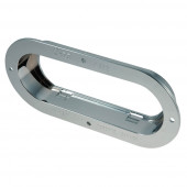 For 6" Oval Lights Grote 42153 Chrome Surface-Mount Snap-In Flange 