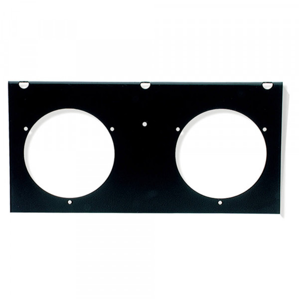 2-Leuchten-Montagemodul für runde 4"-Leuchten, Schwarz