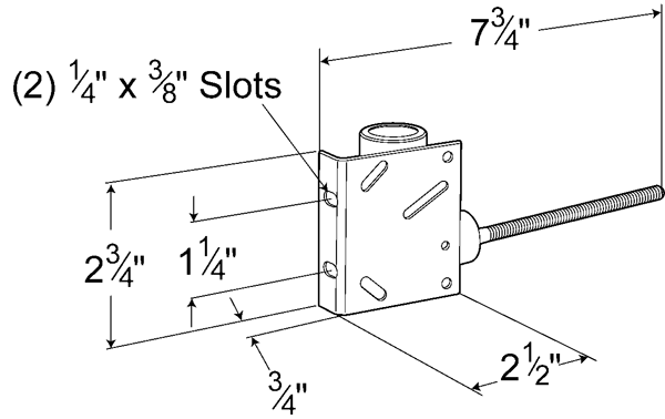 drawing of Actuation Switch, Activación mecánica