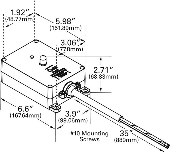 Grote product drawing - Automatic Electronic Dome Light Switch with Timer