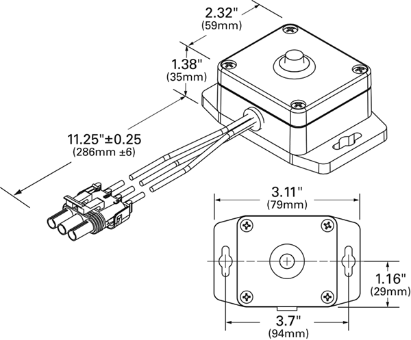 PIR Module Switch Line Drawing