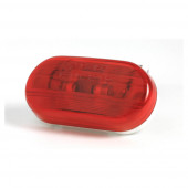 two bulb oval pigtail type clearance marker light optic red thumbnail