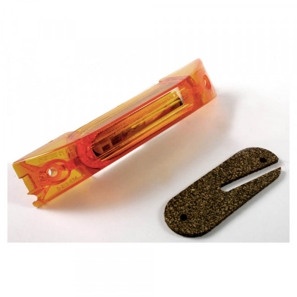 turtleback thin line single bulb clearance marker light yellow