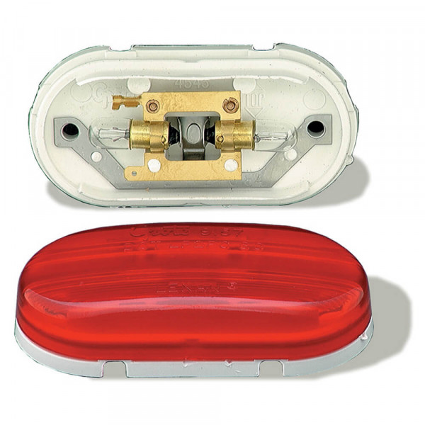 two bulb no splice clearance marker light red