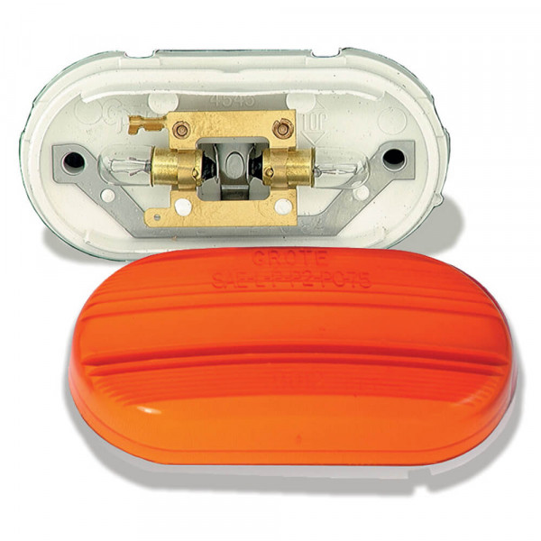 two bulb no splice clearance marker light yellow