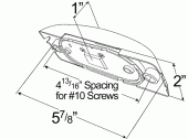 Grote product drawing - Two-Bulb Turtleback® No-Slice Clearance Marker Light, Optic Lens thumbnail
