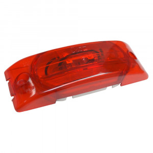 Two-Bulb Turtleback® Clearance Marker Light, Optic Lens, Red