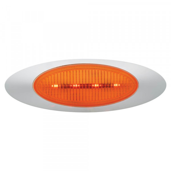 m1 series led clearance marker light molded bullet bezel amber lens