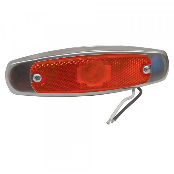 low profile clearance marker light reflector bezel red