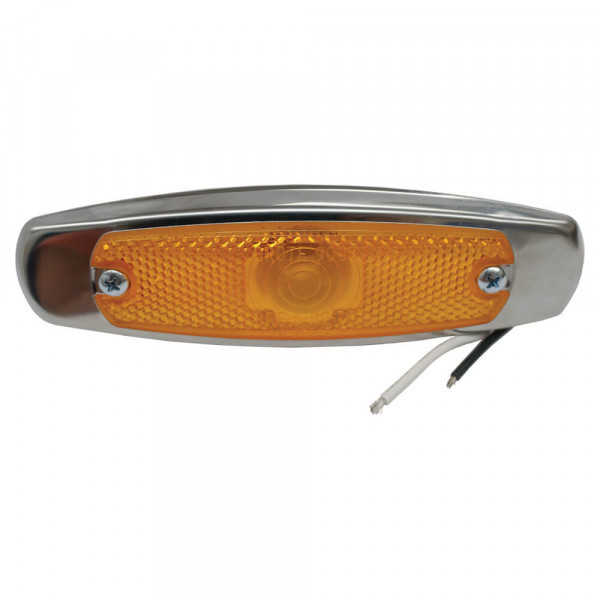 low profile clearance marker light reflector bezel yellow