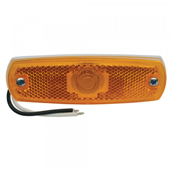 low profile clearance marker light reflector amber