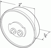 Grote product drawing - red 2" round clearance marker light thumbnail