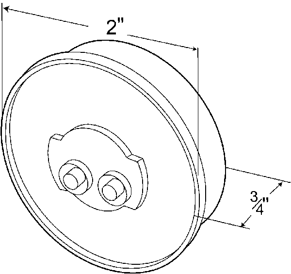 Grote product drawing - SuperNova® 2" LED Clearance Marker Light