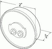 Grote product drawing - 2" round led clearance light thumbnail