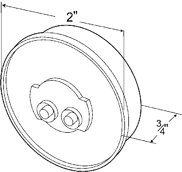 Grote product drawing - 2" round led clearance light