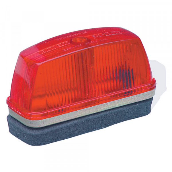school bus rectangular marker light red