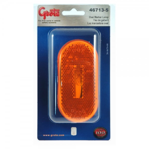 single bulb oval clearance marker light yellow reflector bulk