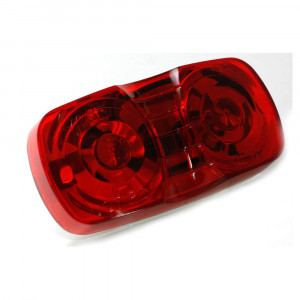 two bulb square corner clearance marker light duramold red