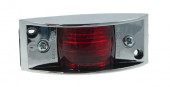 chrome armored clearance marker light red