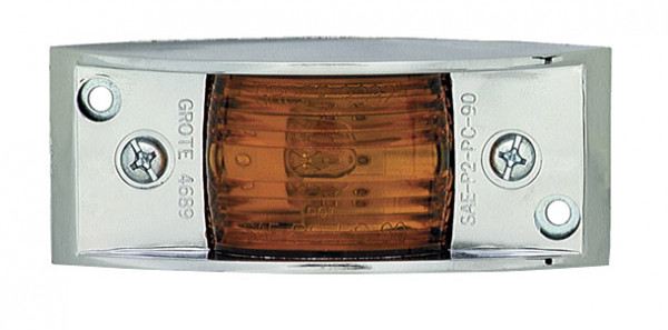 chrome armored clearance marker light amber bulk