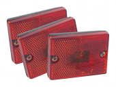 rectangular submersible clearance marker light reflector bulk red