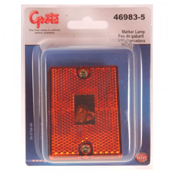 rectangular submersible clearance marker light reflector retail yellow