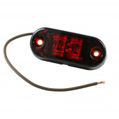 2 1/2 oval led clearance marker light red