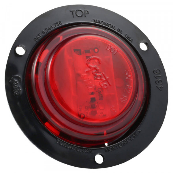 Red LED Clearance Marker Light With Theft-Resistant Flange.