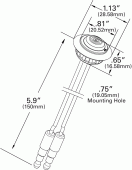 Grote product drawing - 49263 LED Clearance Marker Light thumbnail