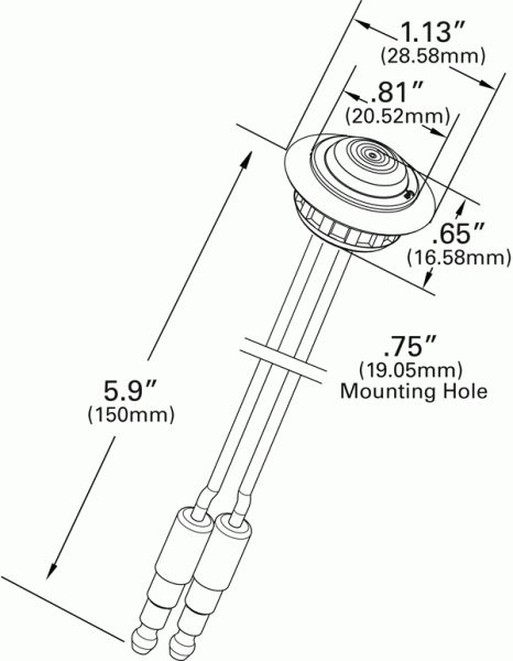 Grote product drawing - 49263 LED Clearance Marker Light