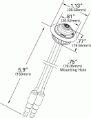 Grote product drawing - LED Clearance Marker Light thumbnail