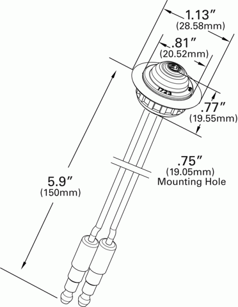 Grote product drawing - LED Clearance Marker Light