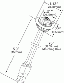 Grote product drawing - Multi-Volt LED Clearance Marker Light vignette