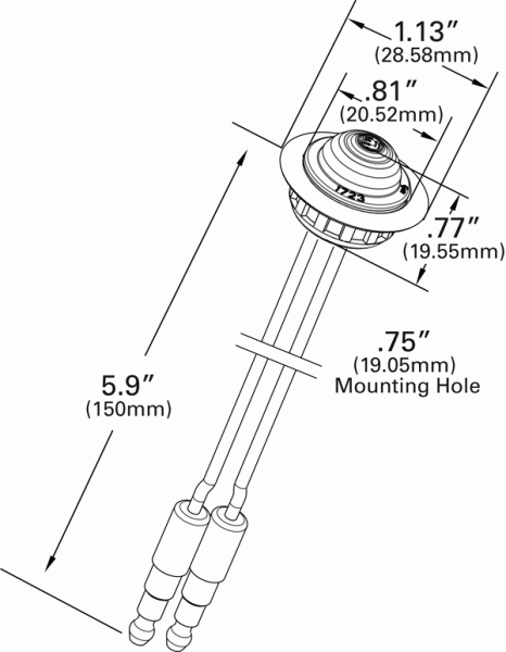 Grote product drawing - Multi-Volt LED Clearance Marker Light