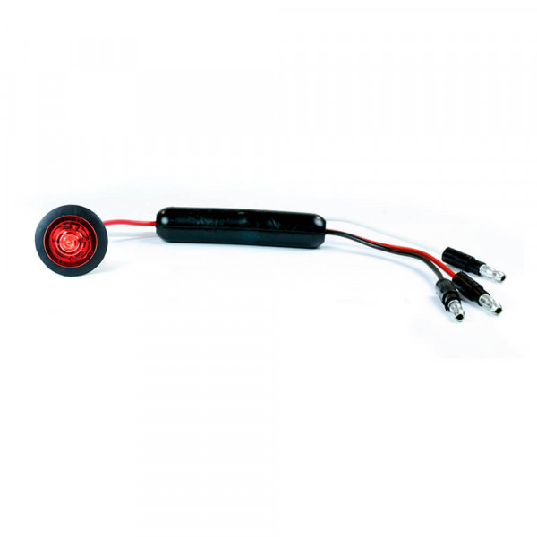 Red LED Slim Line Clearance Marker Light With Grommet.