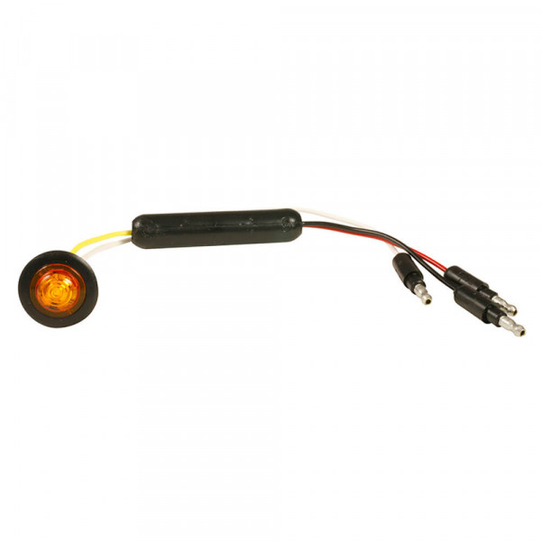 Amber LED Slim Line Clearance Marker Light With Grommet.