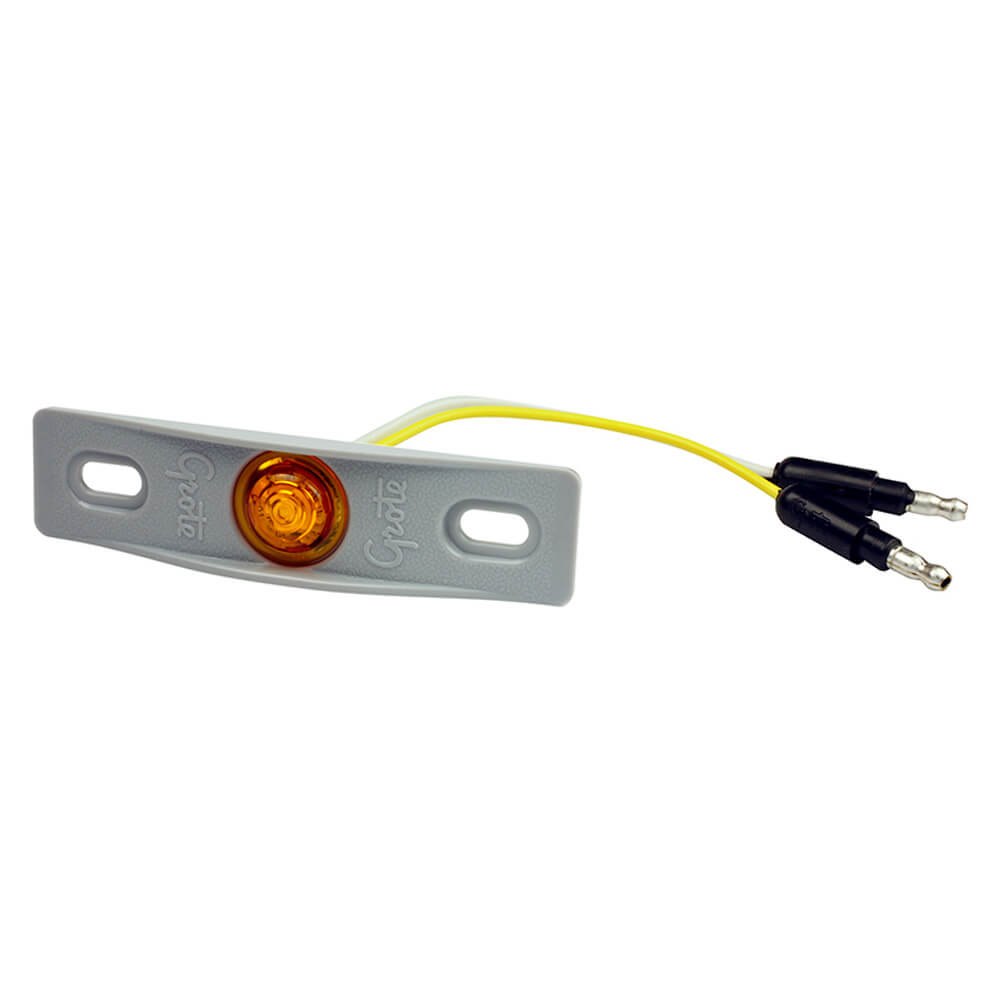 Luce Laterale A LED Grote MicroNova 47963 - Giallo, Con Occhiello In Gomma
