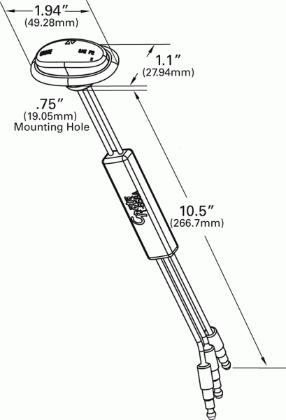 Grote product drawing - MicroNova® LED Indicator Light