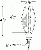 Grote product drawing - single face light double contact thumbnail