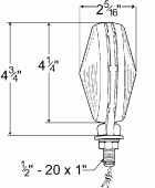 Grote product drawing - single face light double contact vignette