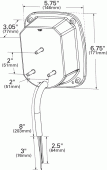 Grote product drawing - supernova three stud led stop tail turn light license window vignette