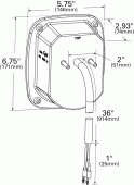 Grote product drawing - Two-Stud Mack® Dodge® Stop Tail Turn Light thumbnail
