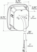 Grote product drawing - Two-Stud Mack® Dodge® Stop Tail Turn Light Miniaturbild