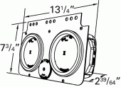 Grote product drawing - Stop Tail Turn Power Module with Side Marker thumbnail