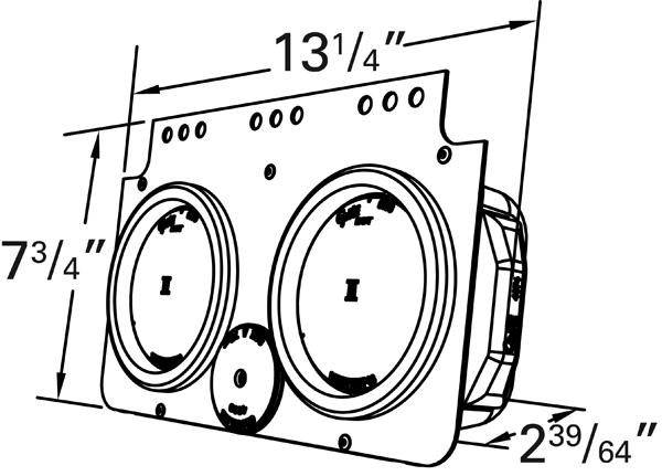 Grote product drawing - Stop Tail Turn Power Module with Side Marker