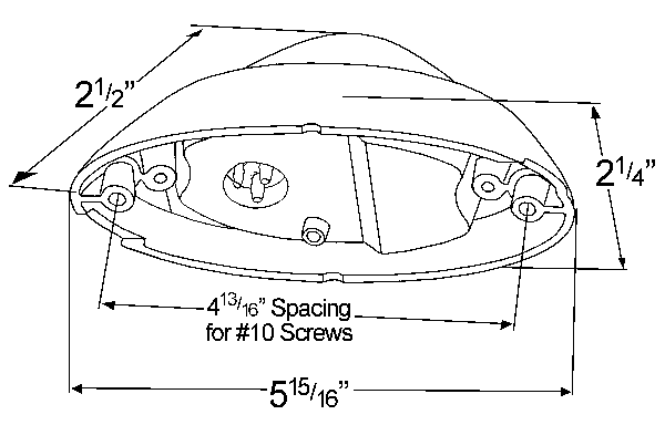 Grote product drawing - Small Aerodynamic Combination Marker/Side Turn Lamp