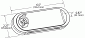 Grote product drawing - oval led stop tail turn light thumbnail