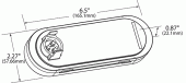 Grote product drawing - oval led stop tail turn light vignette